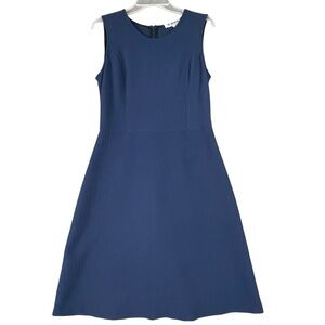 Of/Mercer Navy Blue Stretch Sheath Sleeveless Career Classic Mature Dress Sz 8